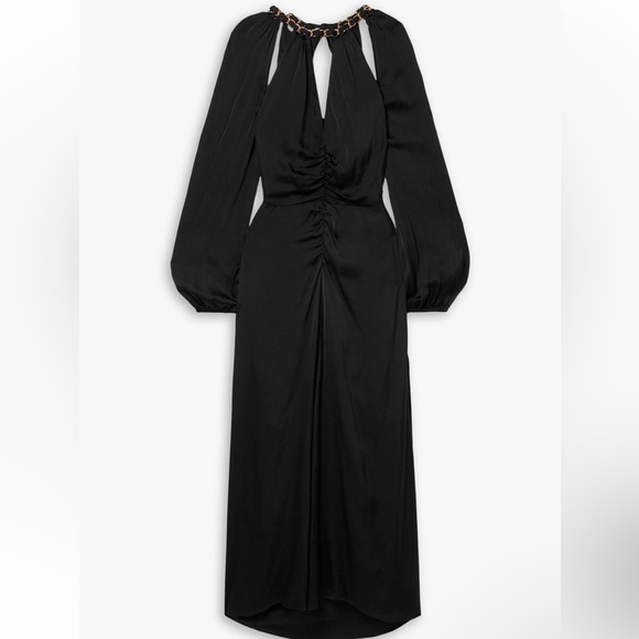 Veronica Beard chain embellished silk blend chiffon midi dress - Picture 2 of 11